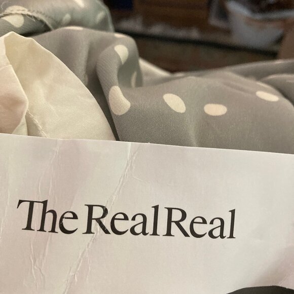 Escada by Margaretha Ley Dress Vintage Silk Midi Faux Wrap Polka Dots sz 42 - Picture 13 of 14